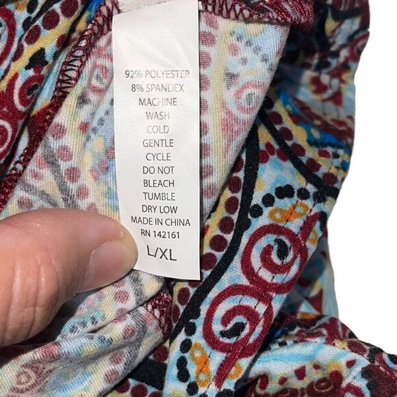 LulaRoe Kaleidoscope Pattern Leggings - Kids‎ Size L/XL - Picture 3 of 3